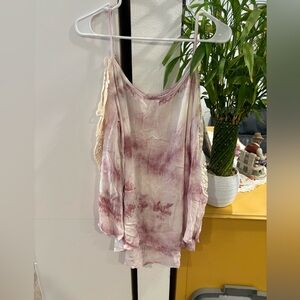 My Story Blush and Ivory Tie-Dye Blouse